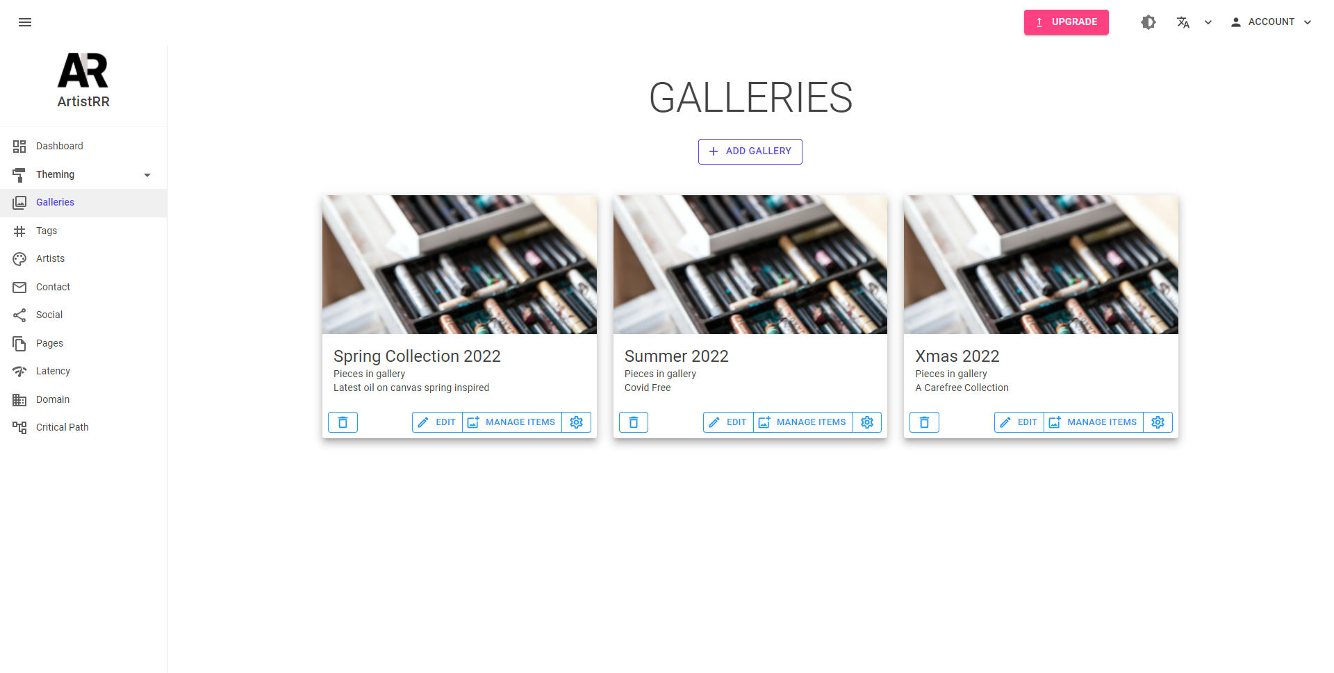 gallery page